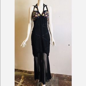 Karl Lagerfeld SS 1993 beaded silk dress